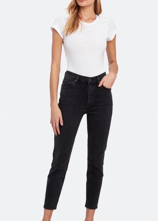 Agolde Denim - Agolde Nico High Rise Slim in Black